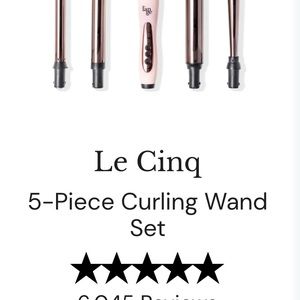 Le Cinq 5 piece rose gold and pink curling iron